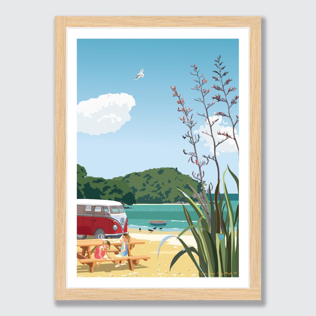 Beach Picnic Art Print by Rosie Louise & Terry Moyle