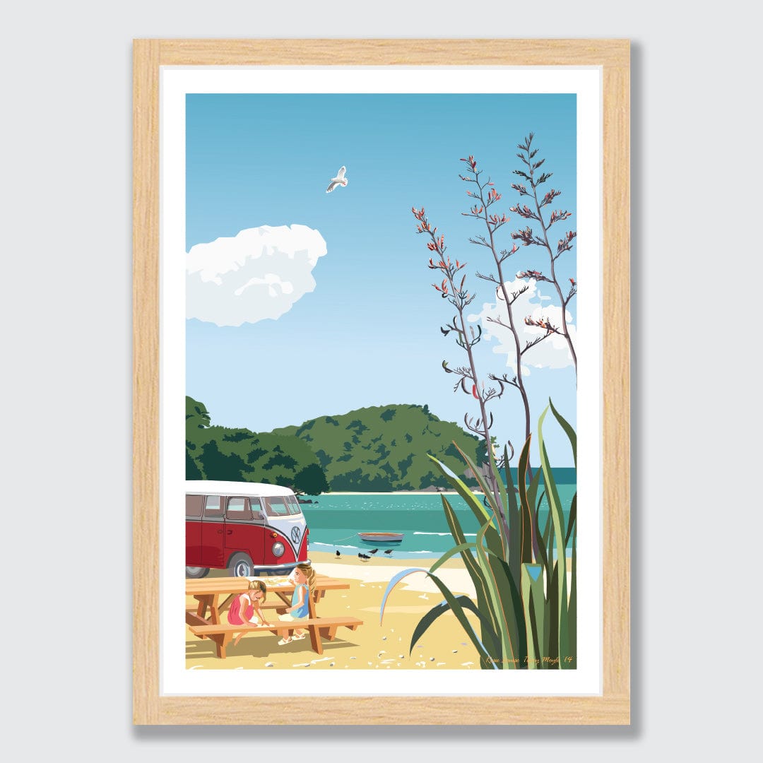 Beach Picnic Art Print by Rosie Louise &amp; Terry Moyle