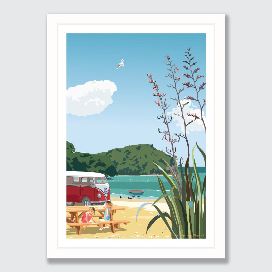 Beach Picnic Art Print by Rosie Louise & Terry Moyle