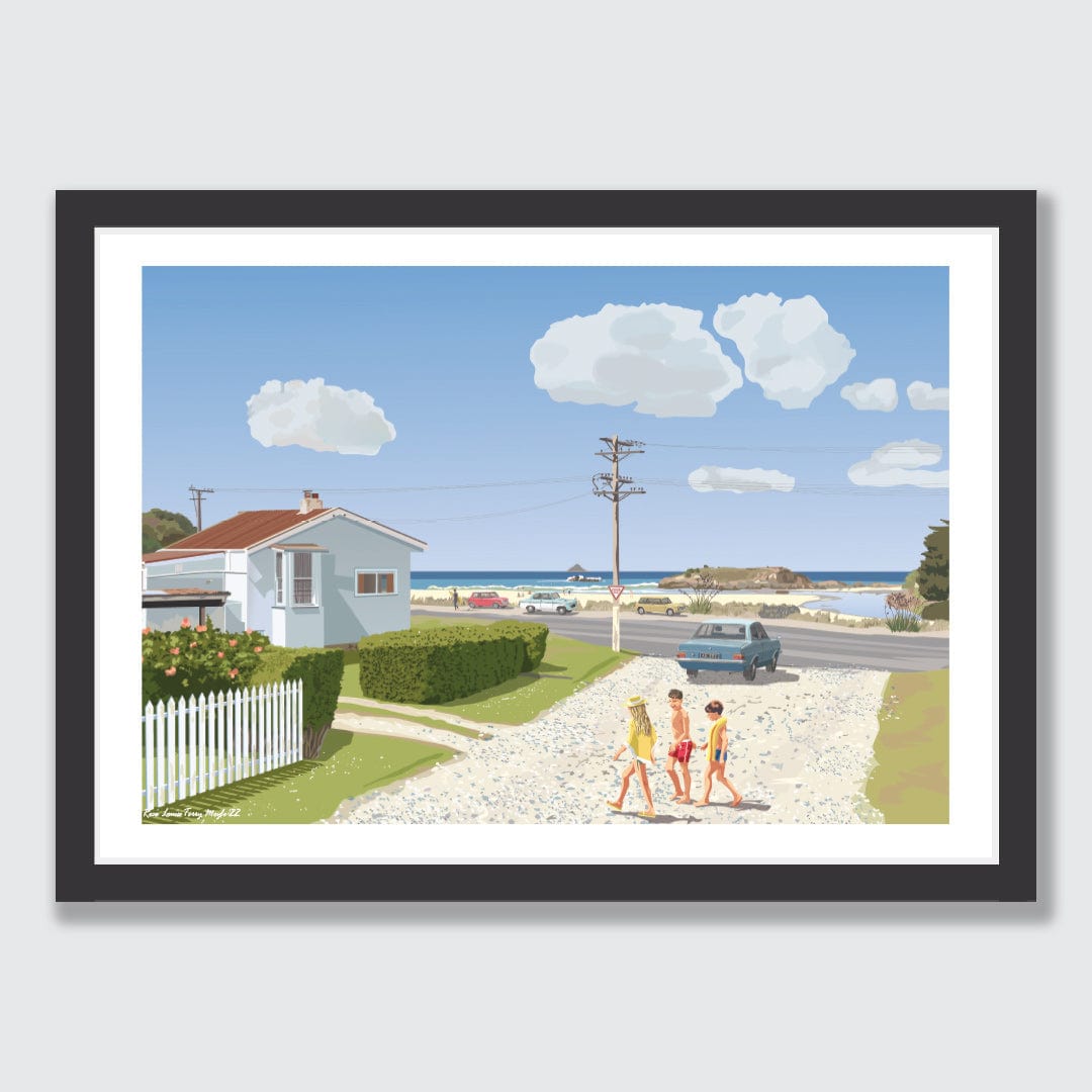 Brighton Beach Summer Art Print by Rosie Louise & Terry Moyle
