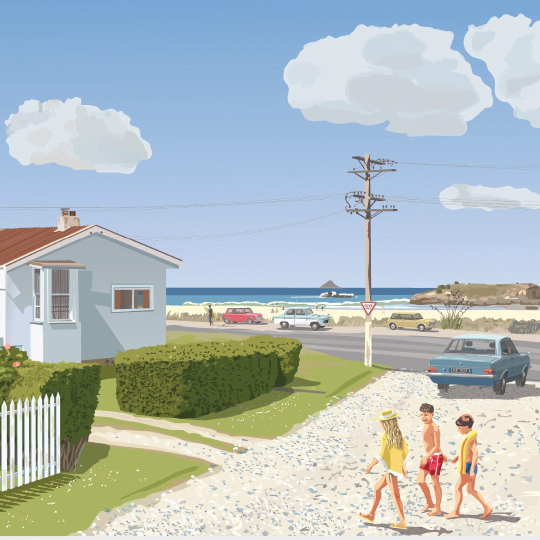 Brighton Beach Summer Art Print by Rosie Louise & Terry Moyle