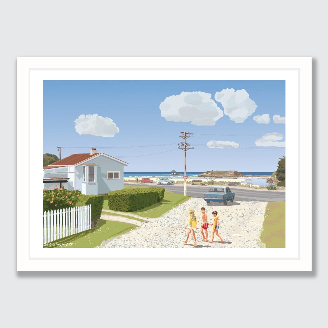 Brighton Beach Summer Art Print by Rosie Louise & Terry Moyle