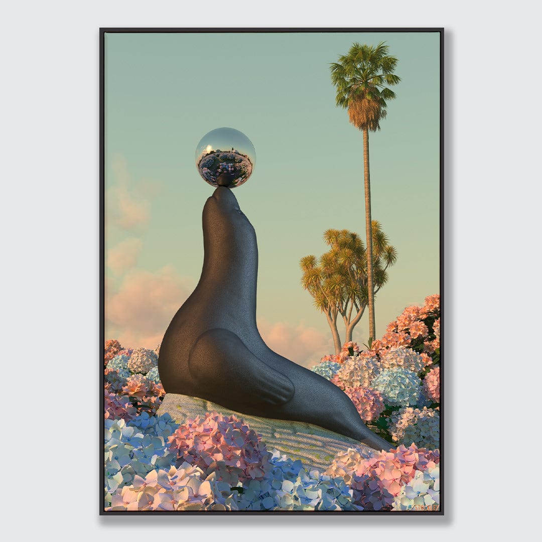 Garden Seal Limited Edition Canvas Print by Simon Stockley