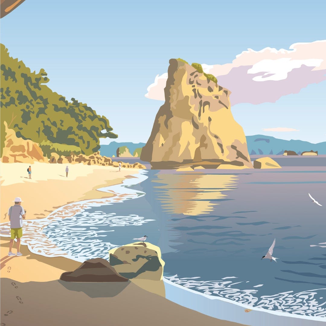 Cathedral Cove Hahei Art Print by Contour Creative Studio