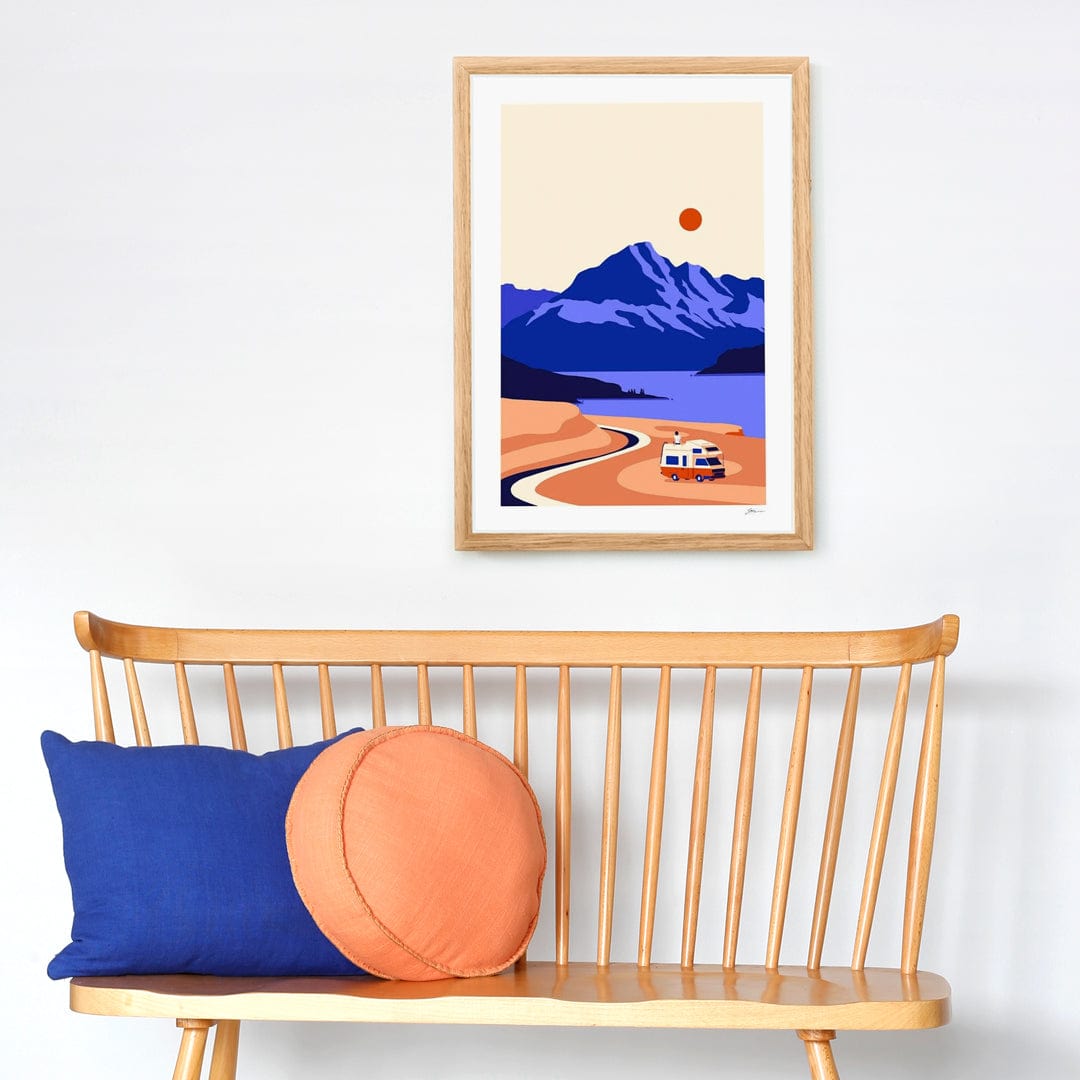 Cold Swim Aoraki Mt Cook Art Print by Grace Popplewell