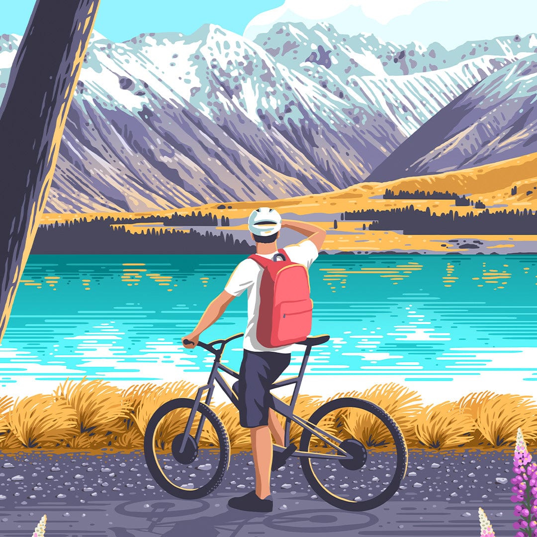 Cycling New Zealand is For Art Print by Julia Murray