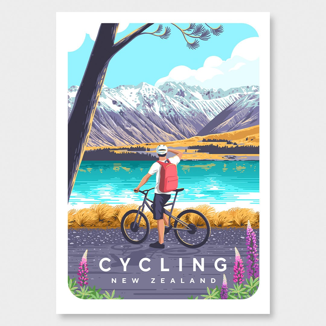 Cycling New Zealand is For Art Print by Julia Murray