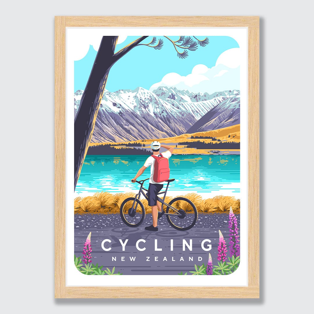 Cycling New Zealand is For Art Print by Julia Murray