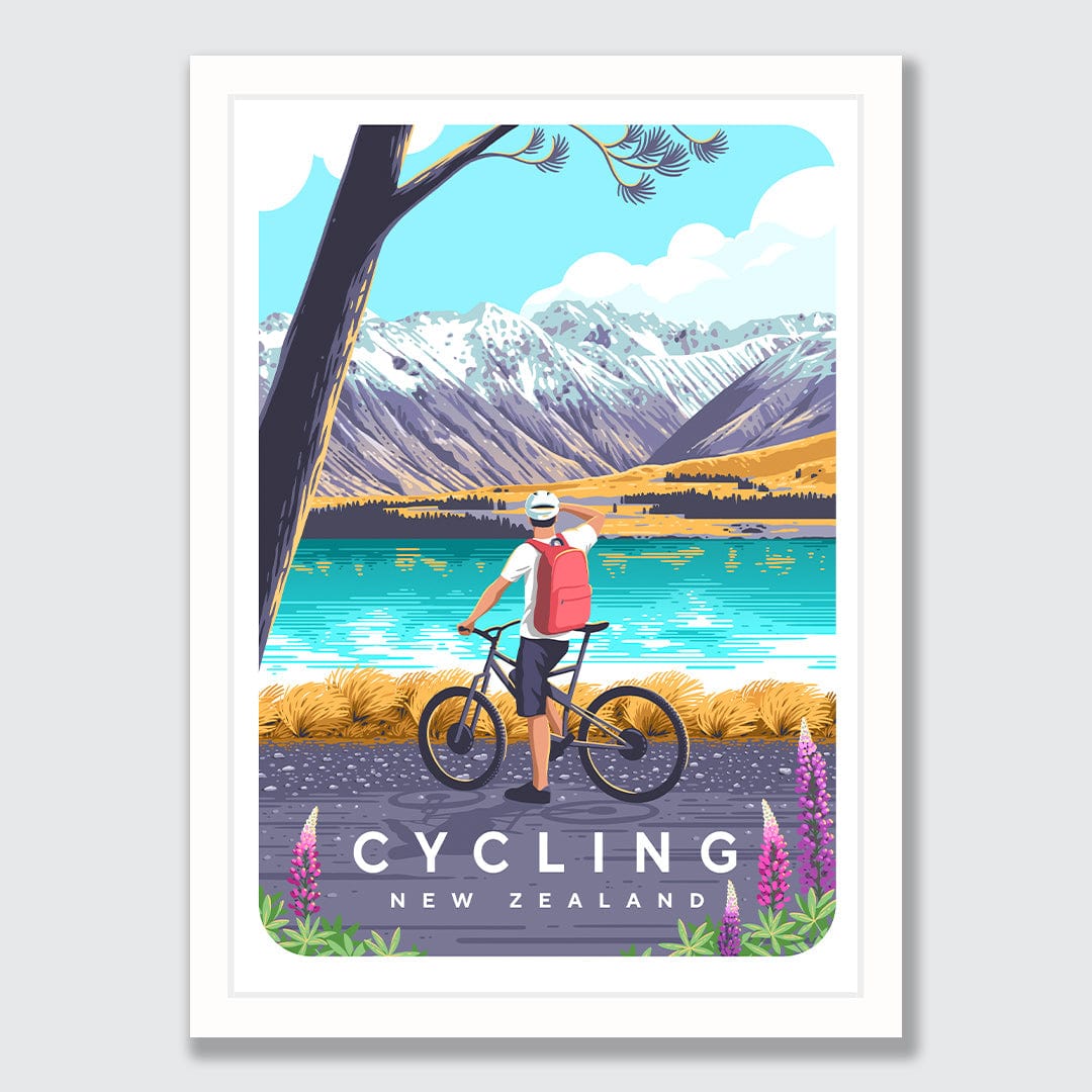 Cycling New Zealand is For Art Print by Julia Murray