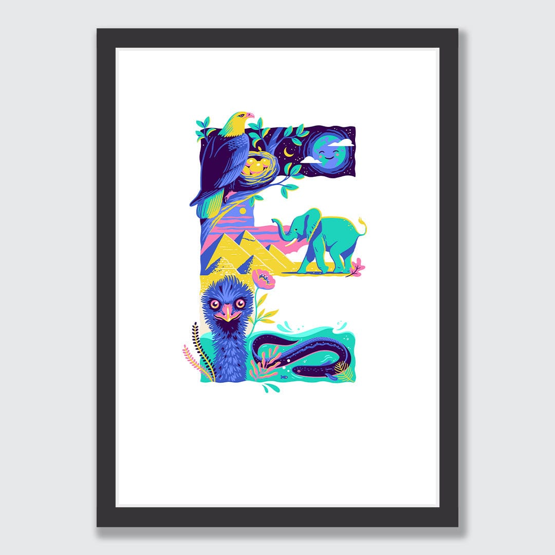 E is For Art Print by Julia Murray