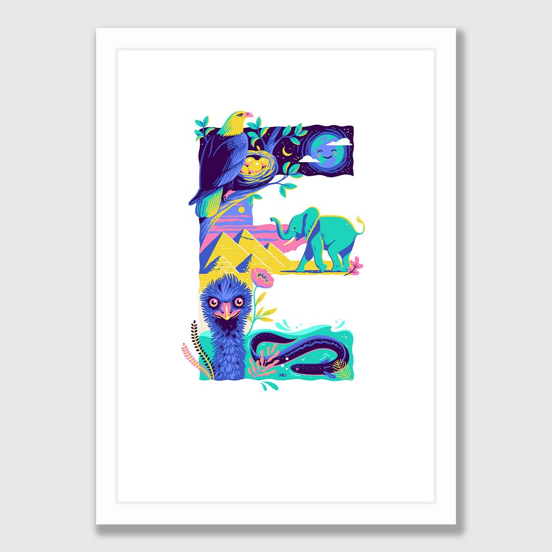 E is For Art Print by Julia Murray