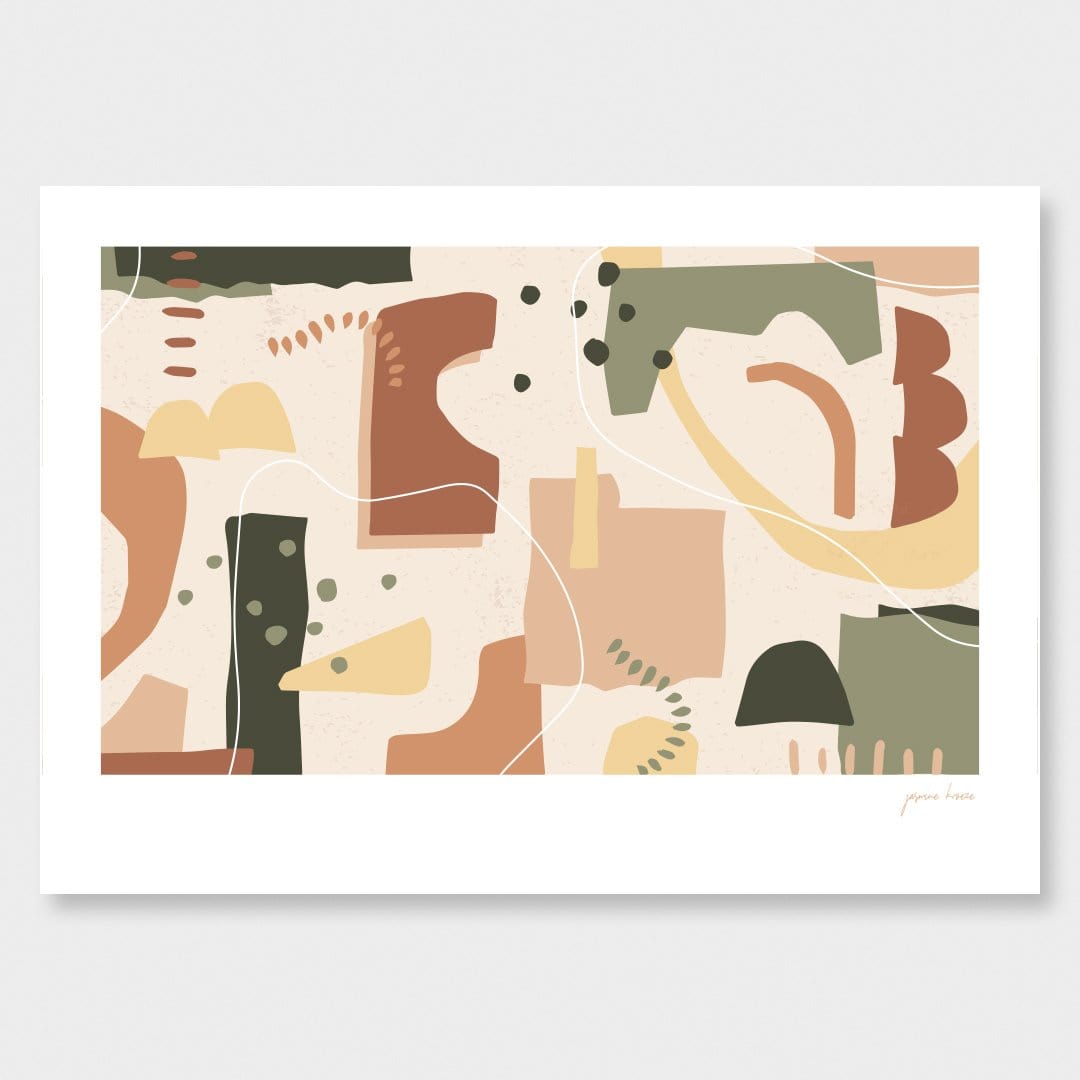 Earthy Collage I Art Print by Jasmine Kroeze