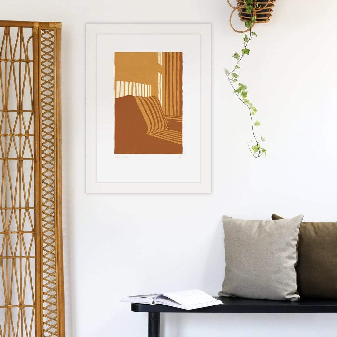 Golden Hour Minimal Art Print by Home Time