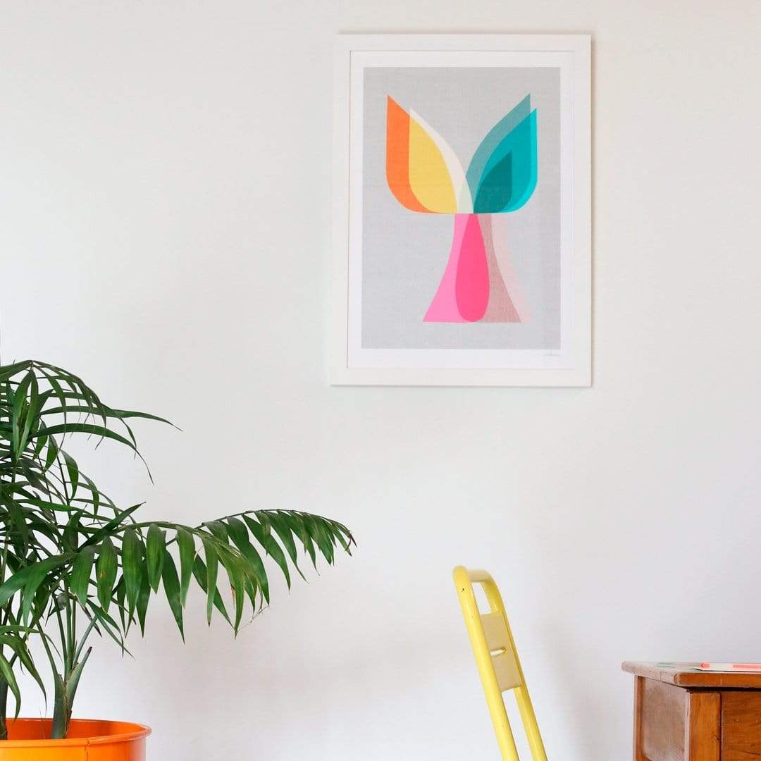 Grey Blossom II Art Print by Inaluxe
