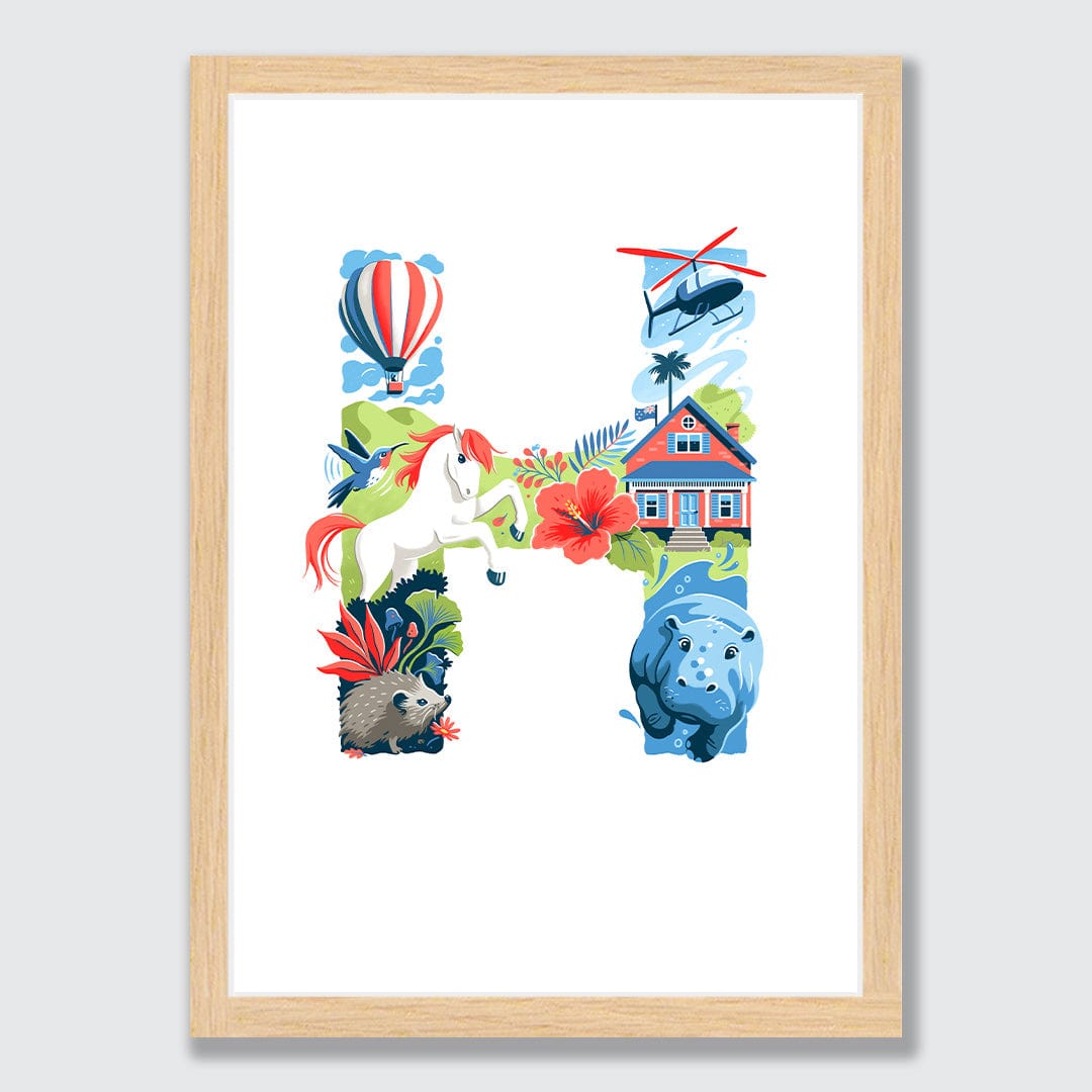 H is For Art Print by Julia Murray