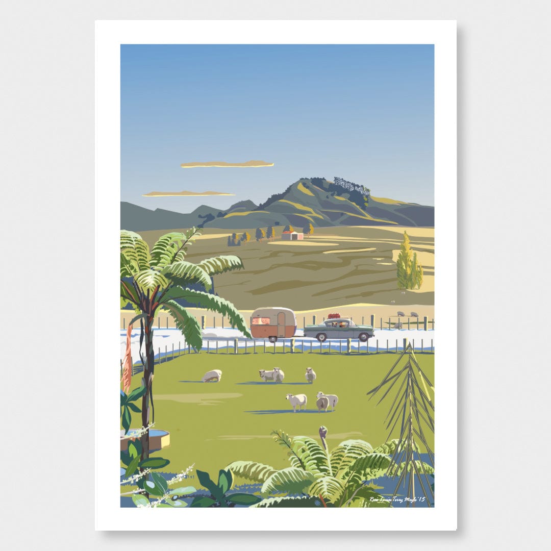 Heading North (Wellsford) Art Print by Rosie Louise &amp; Terry Moyle