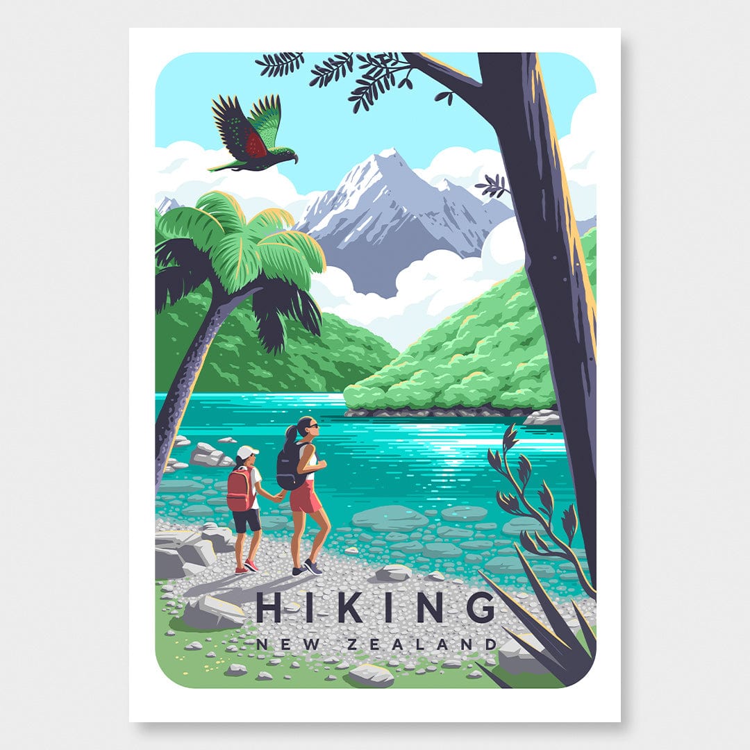 Hiking New Zealand is For Art Print by Julia Murray