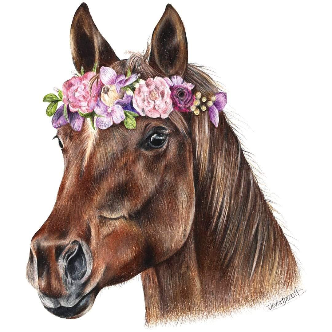 Horse Art Print by Olivia Bezett