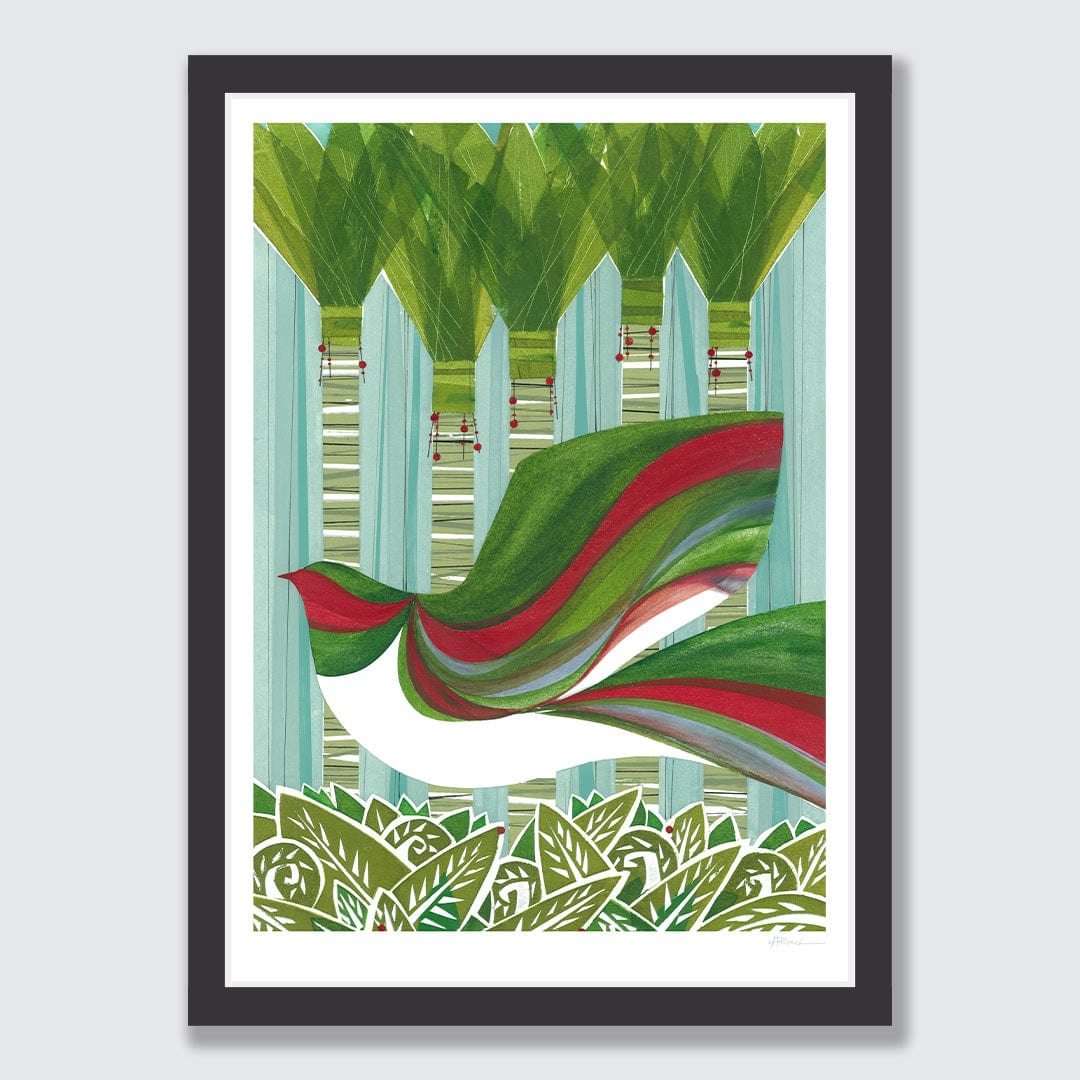 Kereru In Nikau Art Print by Holly Roach