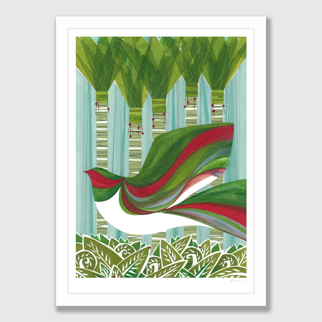 Kereru In Nikau Art Print by Holly Roach