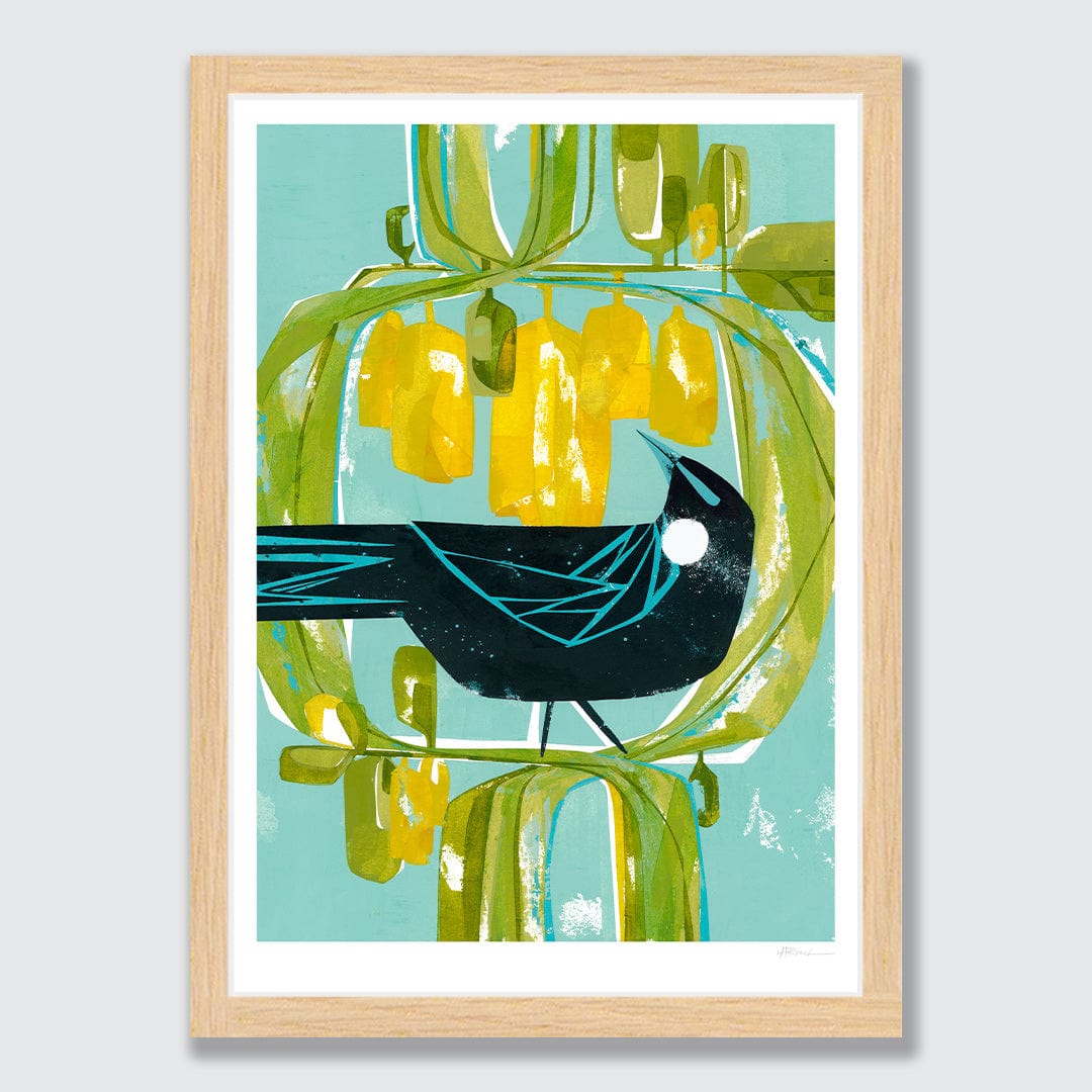 Kowhai Nest Art Print by Holly Roach