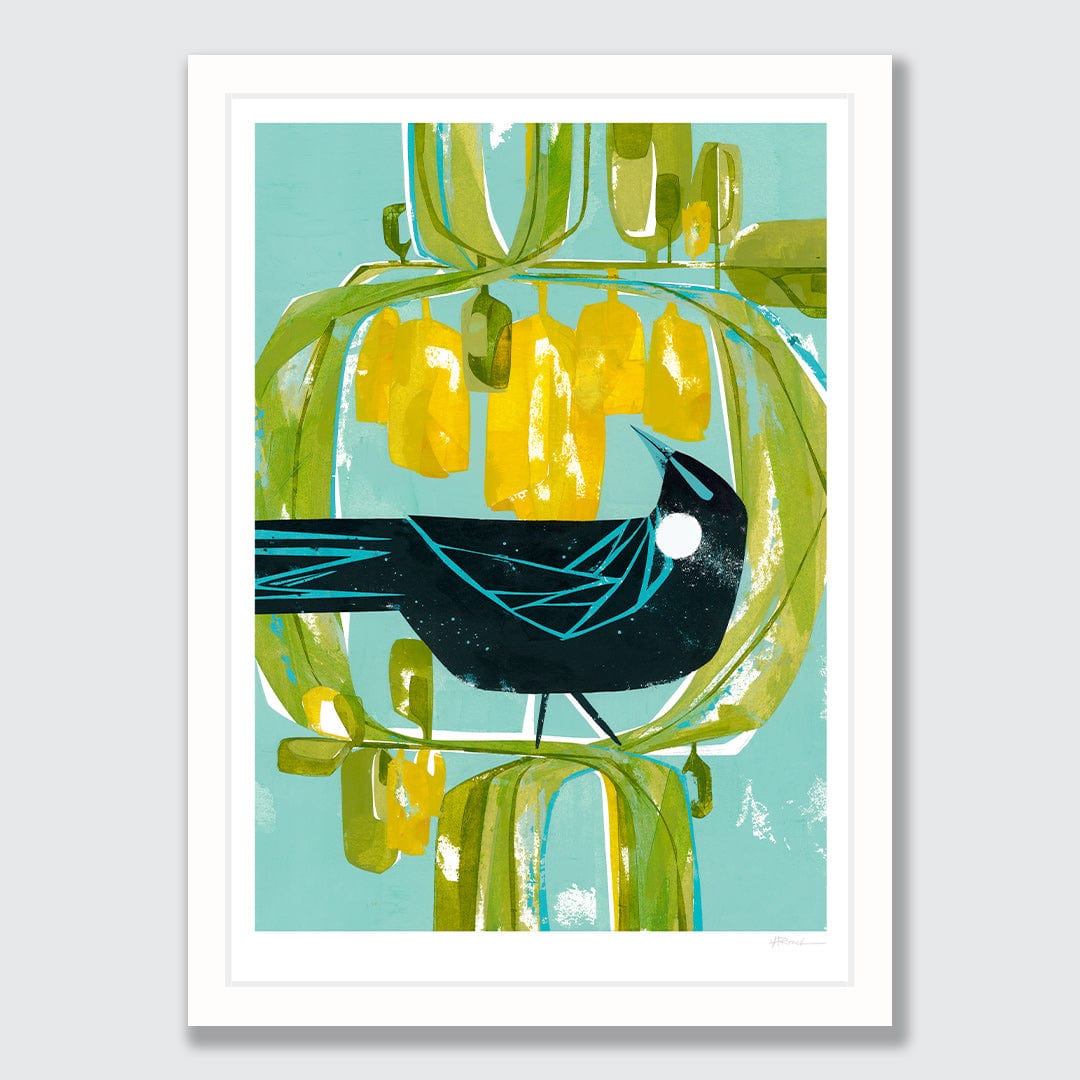 Kowhai Nest Art Print by Holly Roach
