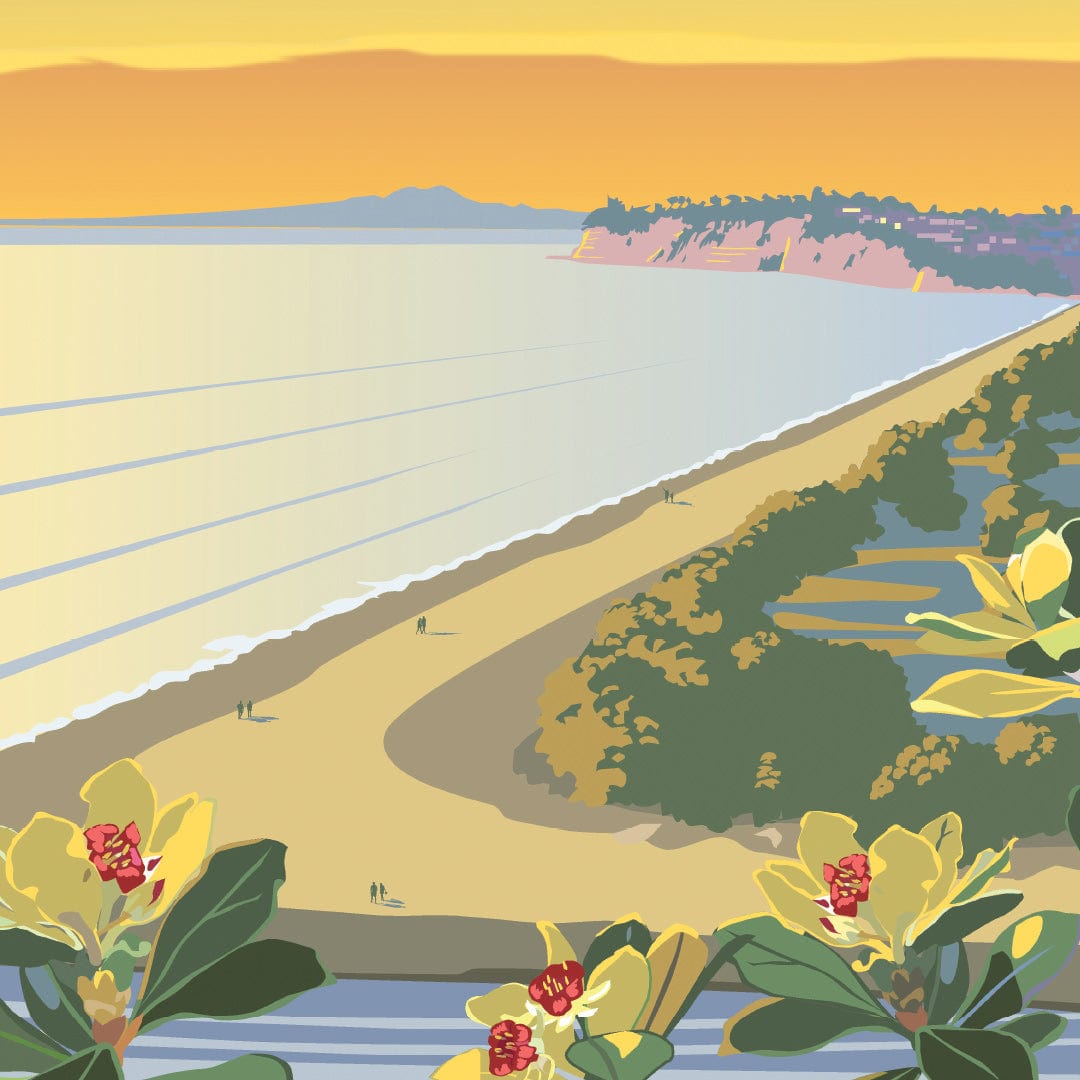 Long Bay Sunrise Art Print by Rosie Louise & Terry Moyle
