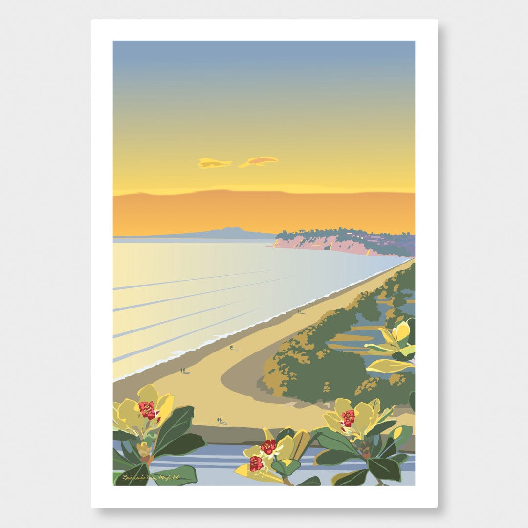 Long Bay Sunrise Art Print by Rosie Louise &amp; Terry Moyle