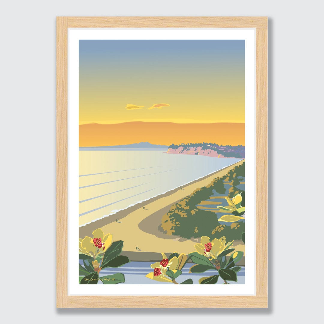 Long Bay Sunrise Art Print by Rosie Louise &amp; Terry Moyle