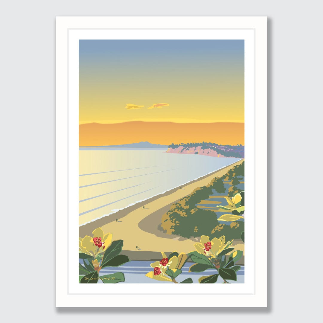Long Bay Sunrise Art Print by Rosie Louise & Terry Moyle