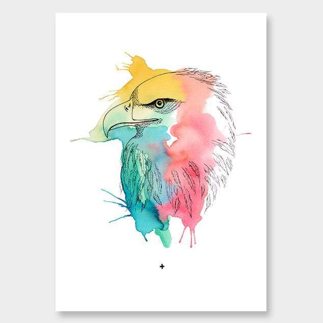 Colour Me Eagle Art Print by Makus Art