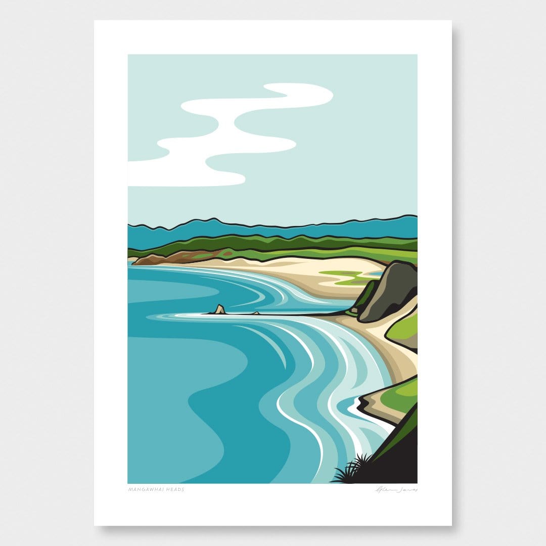 Mangawhai Heads Art Print by Glenn Jones