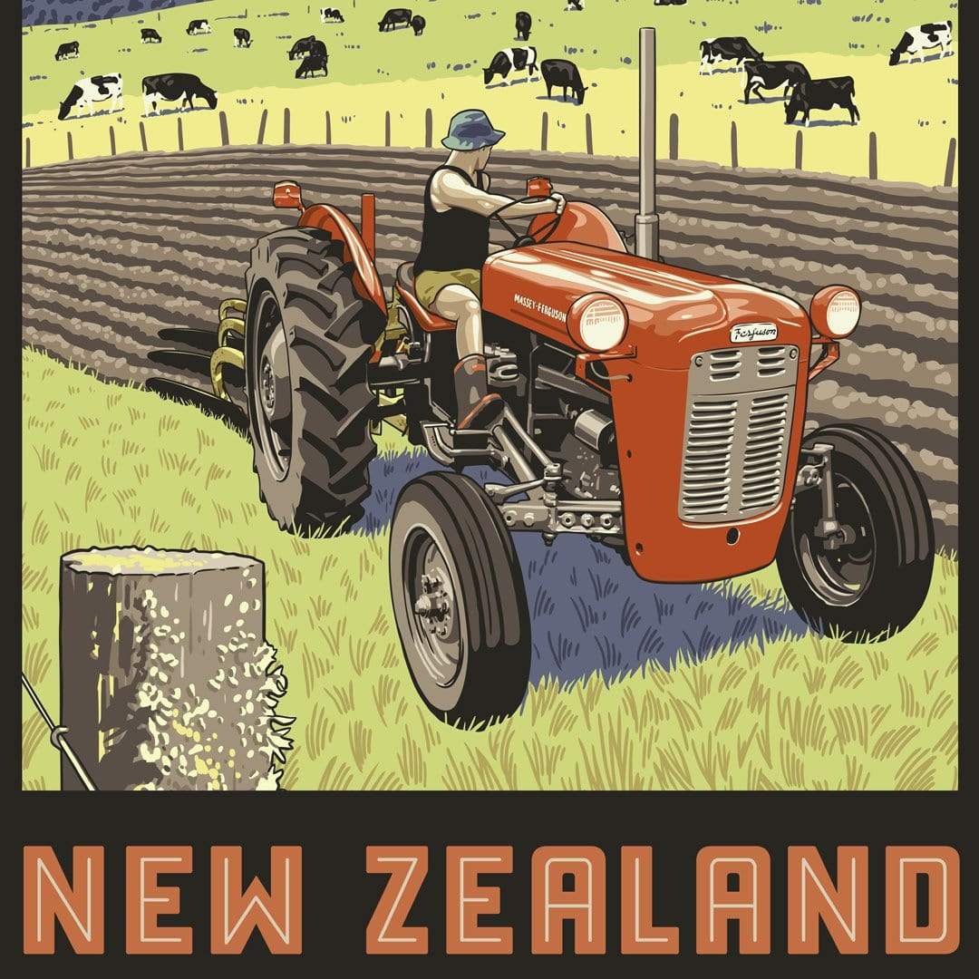 New Zealand Tractor Art Print by Ross Murray