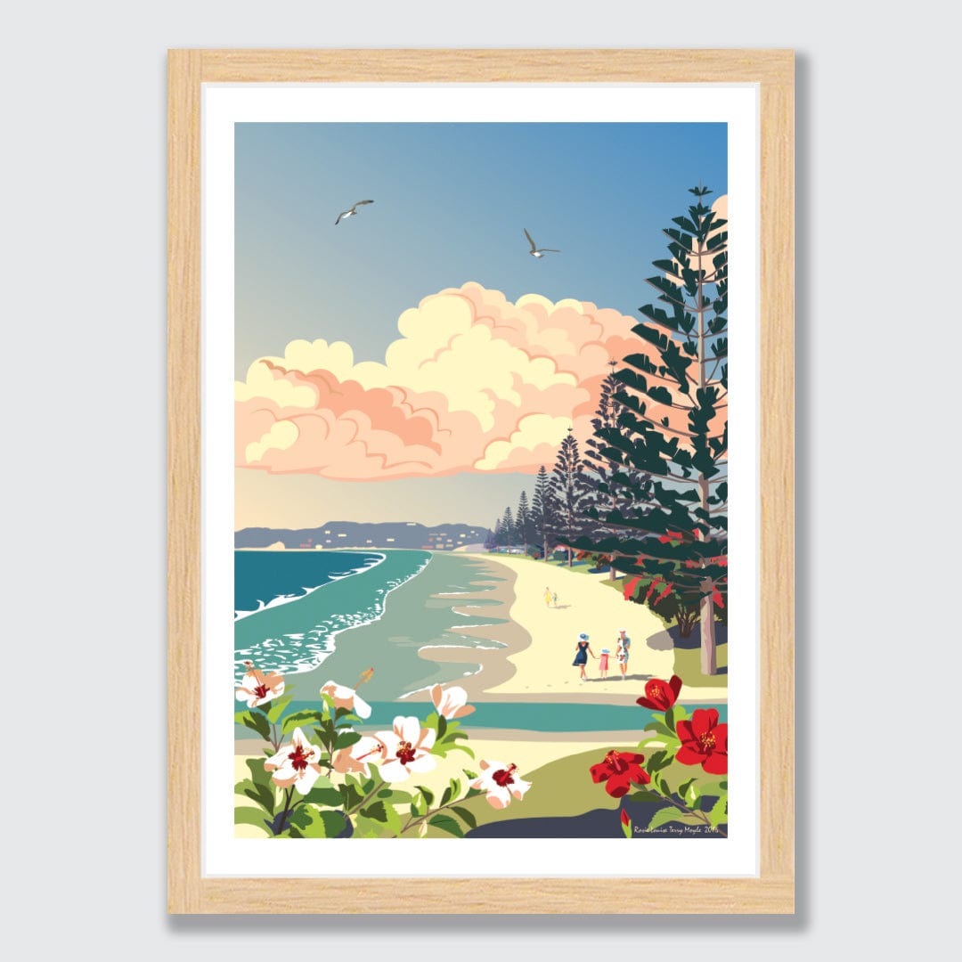 Orewa Hibiscus Art Print by Rosie Louise & Terry Moyle