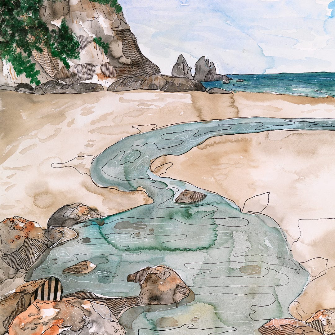 Otama Beach Art Print by Makus Art