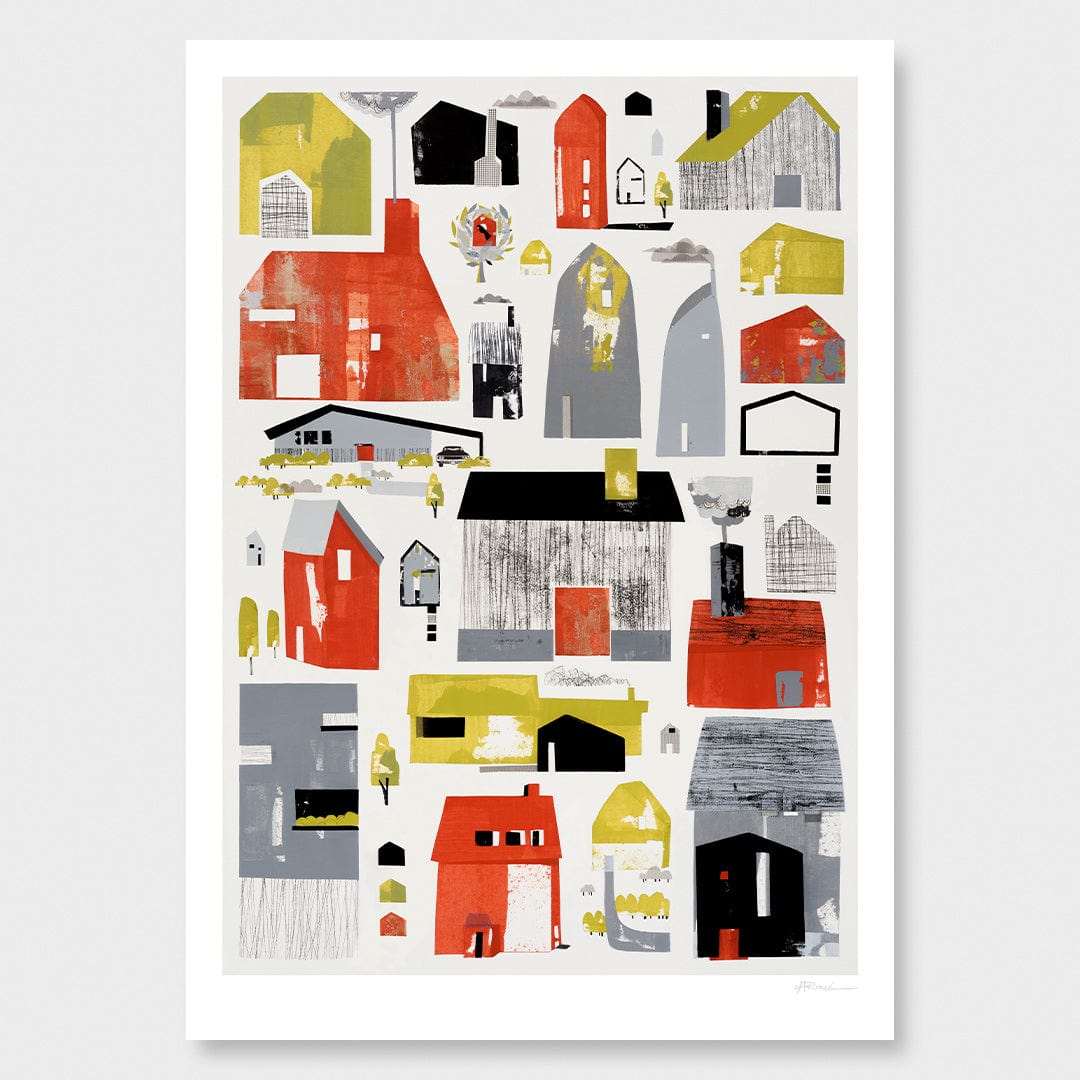 Safe as Houses Art Print by Holly Roach