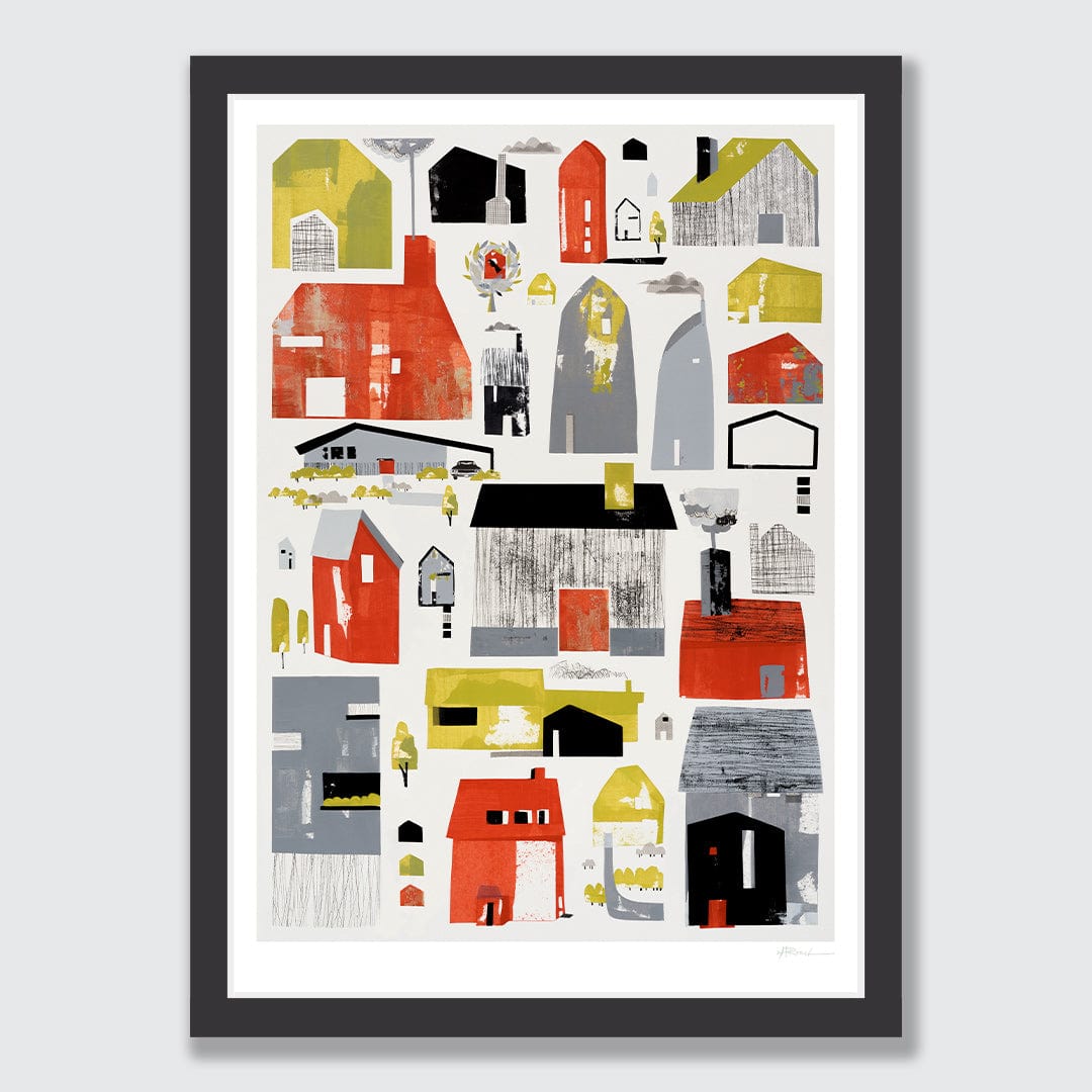 Safe as Houses Art Print by Holly Roach