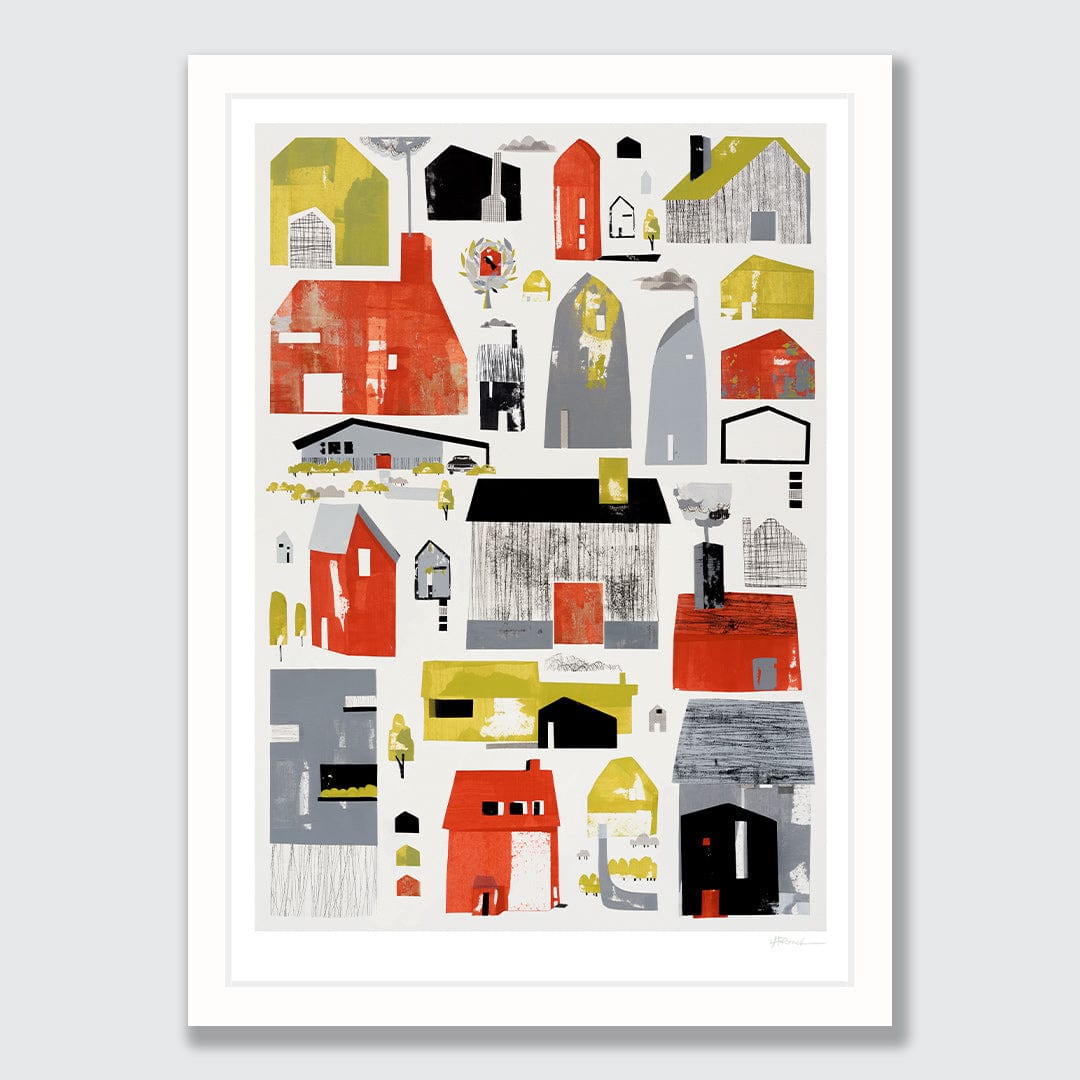 Safe as Houses Art Print by Holly Roach