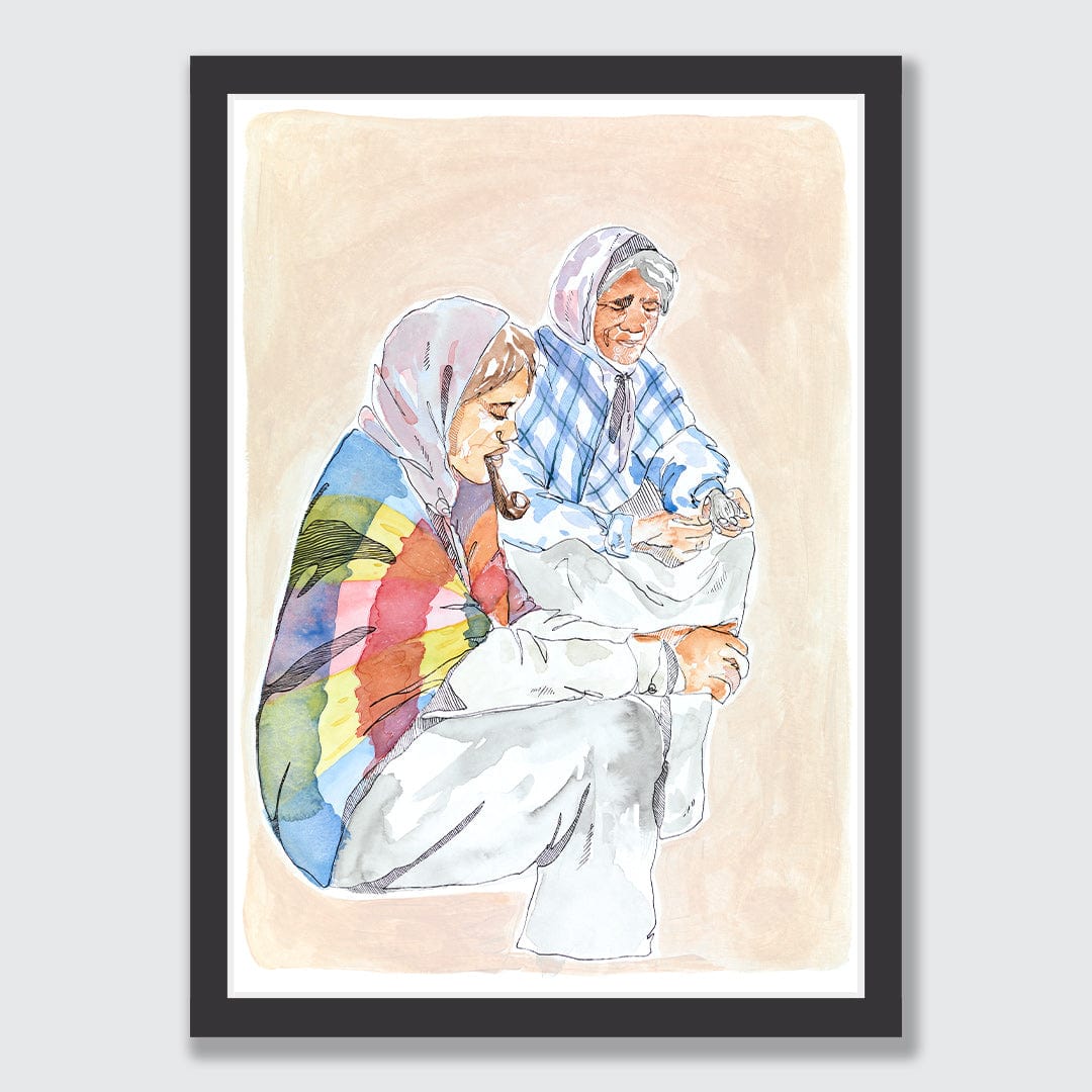 Shucking Pipi Art Print by Makus Art