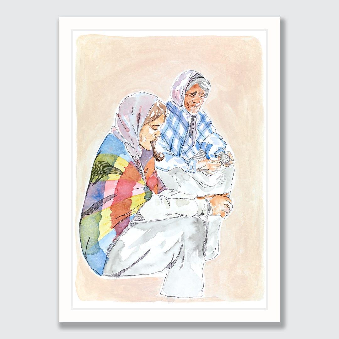 Shucking Pipi Art Print by Makus Art