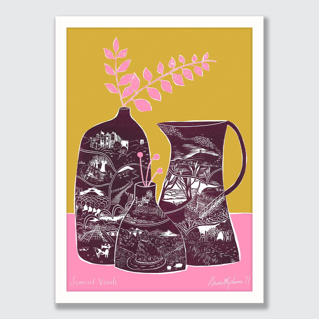 Sommerset Vessels Art Print by Harriet Popham