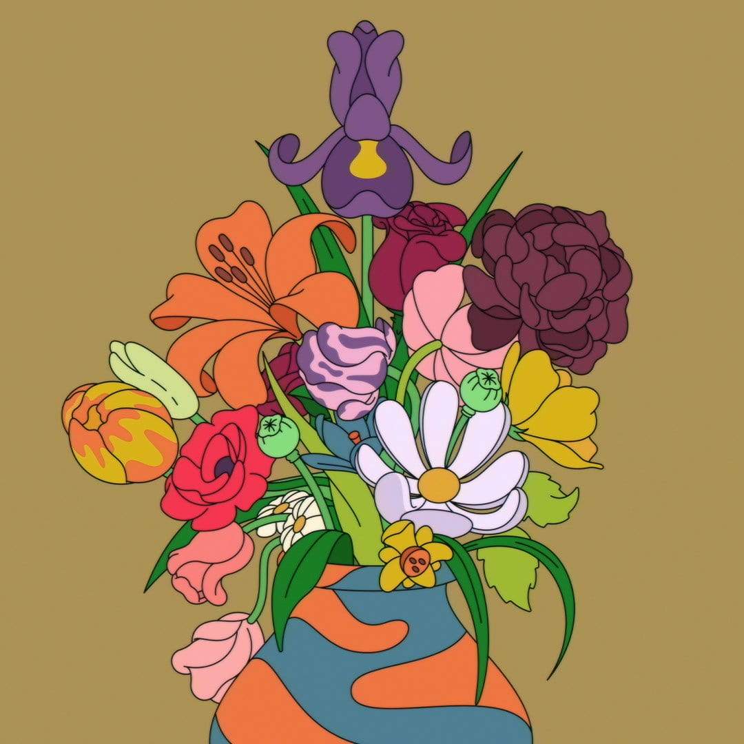 Srsly Flowers Art Print by Emile Holmewood
