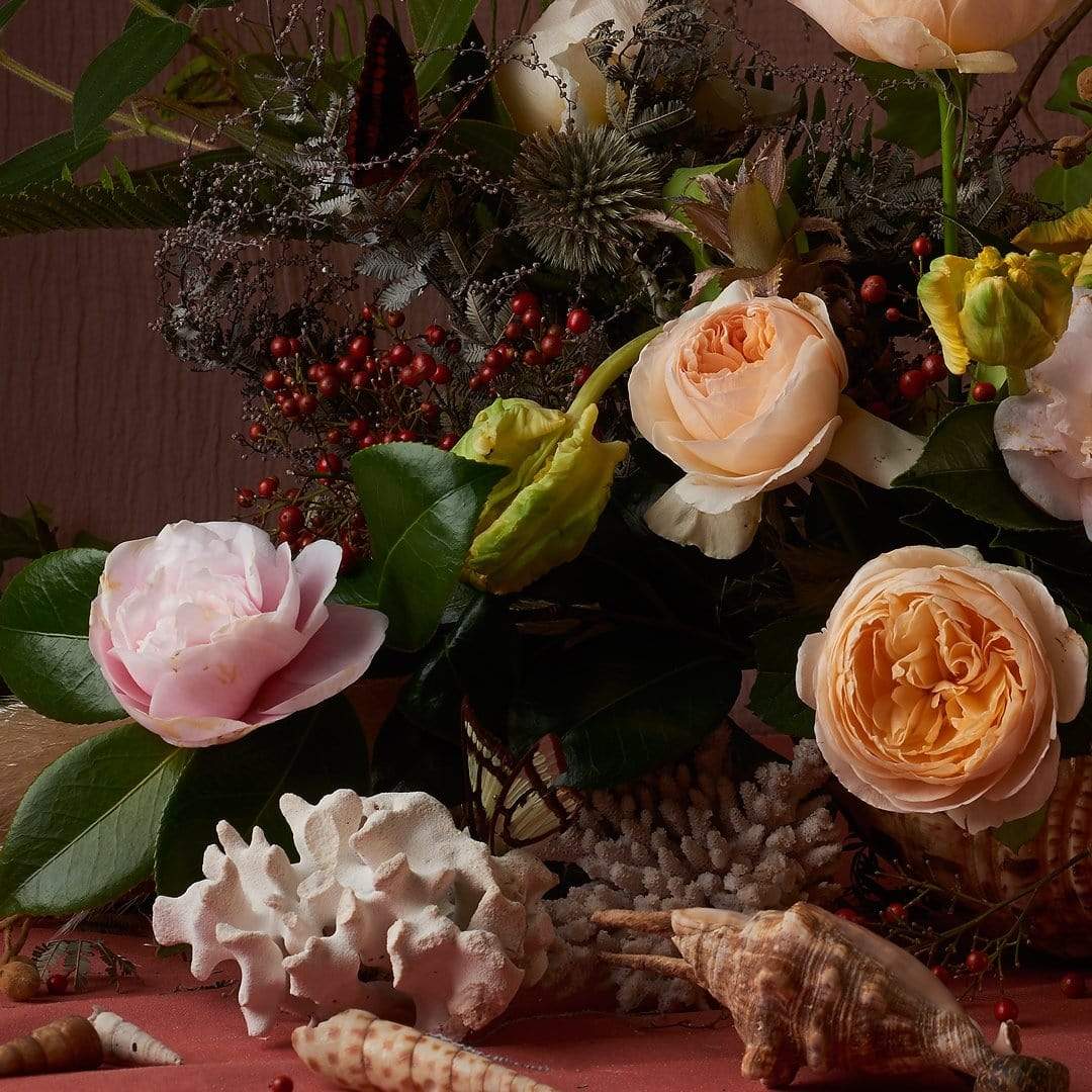 Still Life Flowers and Shells Photographic Print by Georgie Malyon