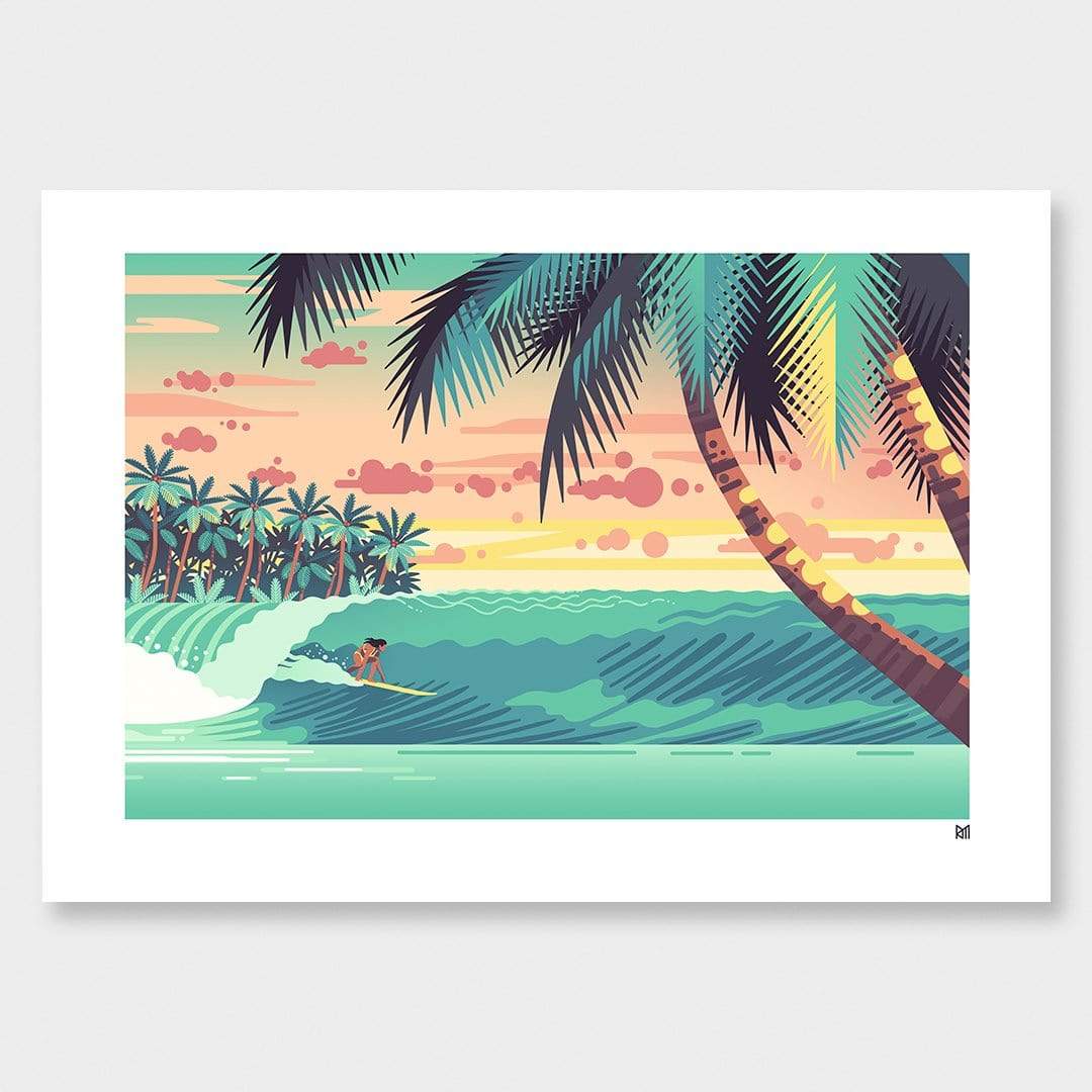 Surf Mentawai Art Print by Ross Murray