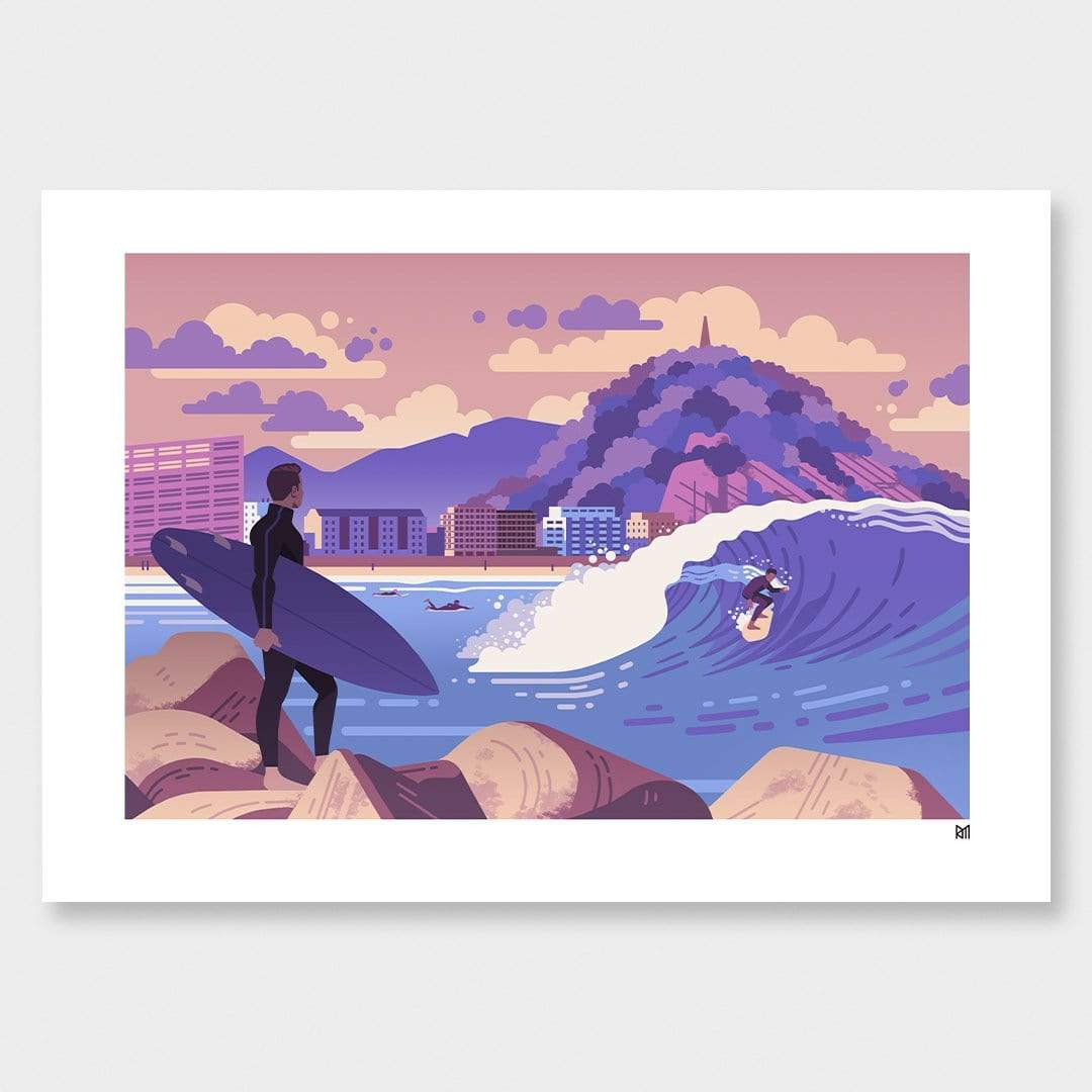 Surf Zerriola Art Print by Ross Murray