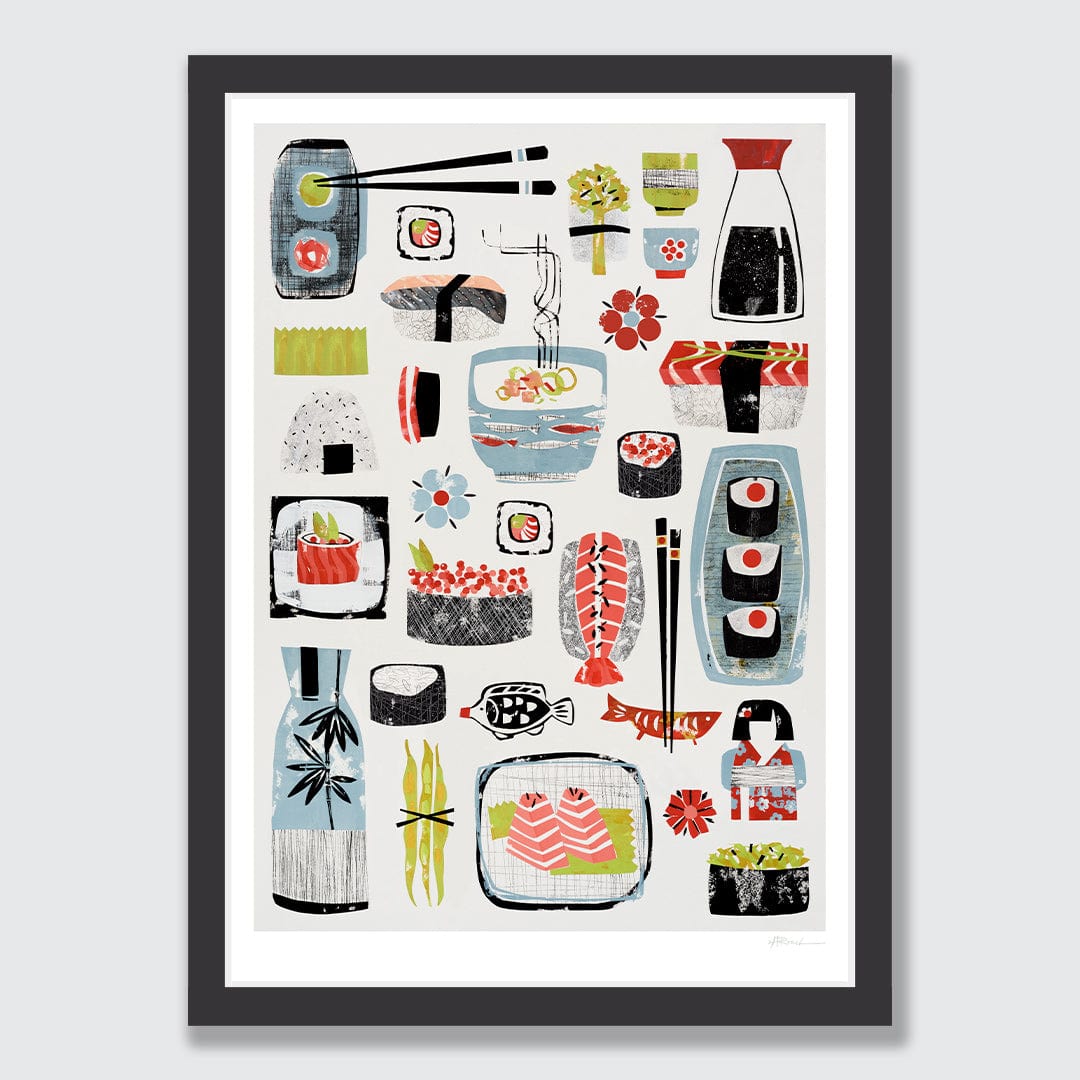 Sushi Art Print by Holly Roach