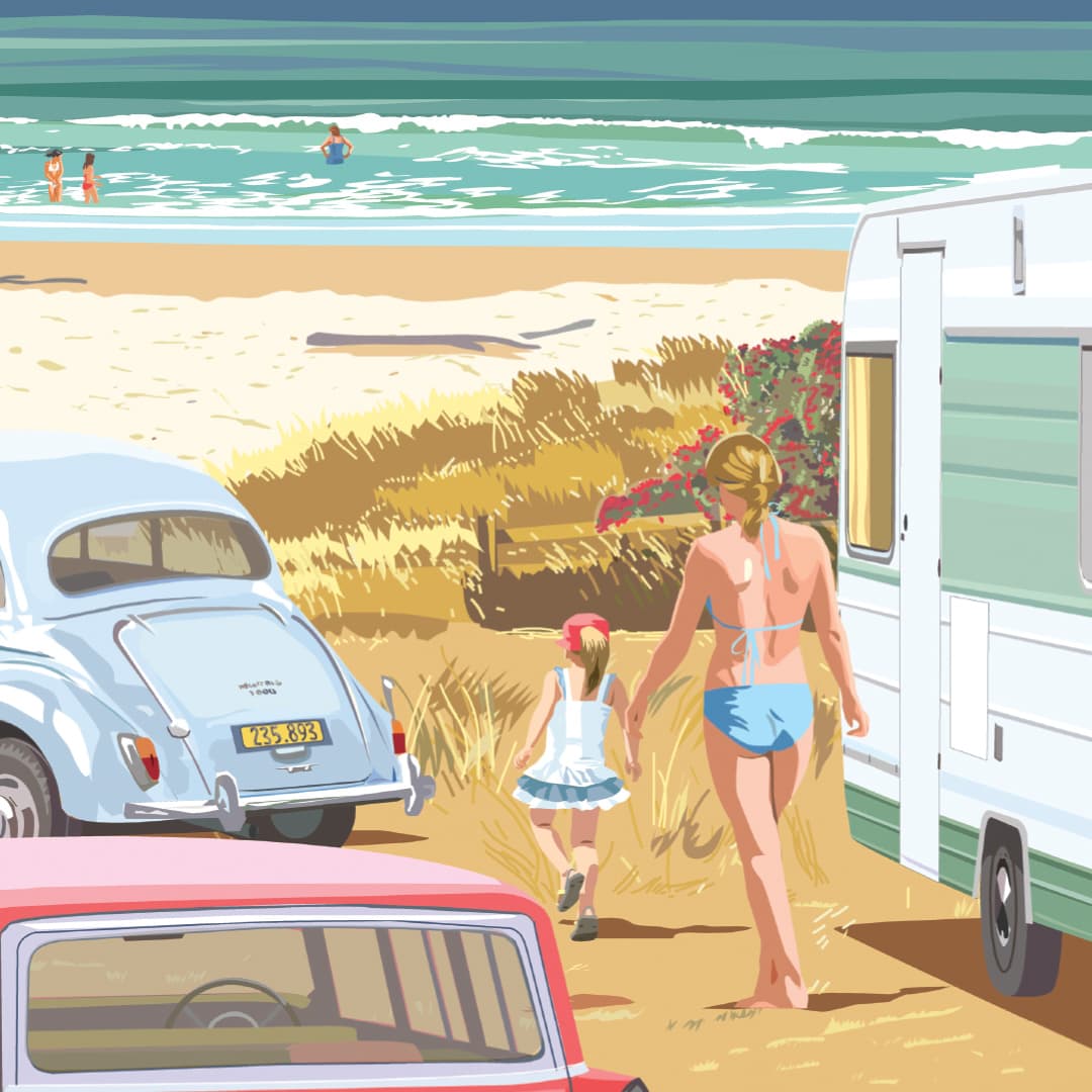 The Caravan Art Print by Rosie Louise & Terry Moyle