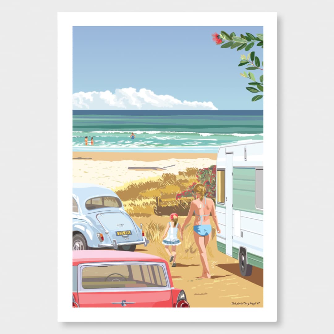 The Caravan Art Print by Rosie Louise & Terry Moyle
