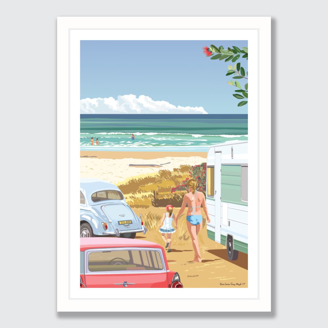 The Caravan Art Print by Rosie Louise & Terry Moyle