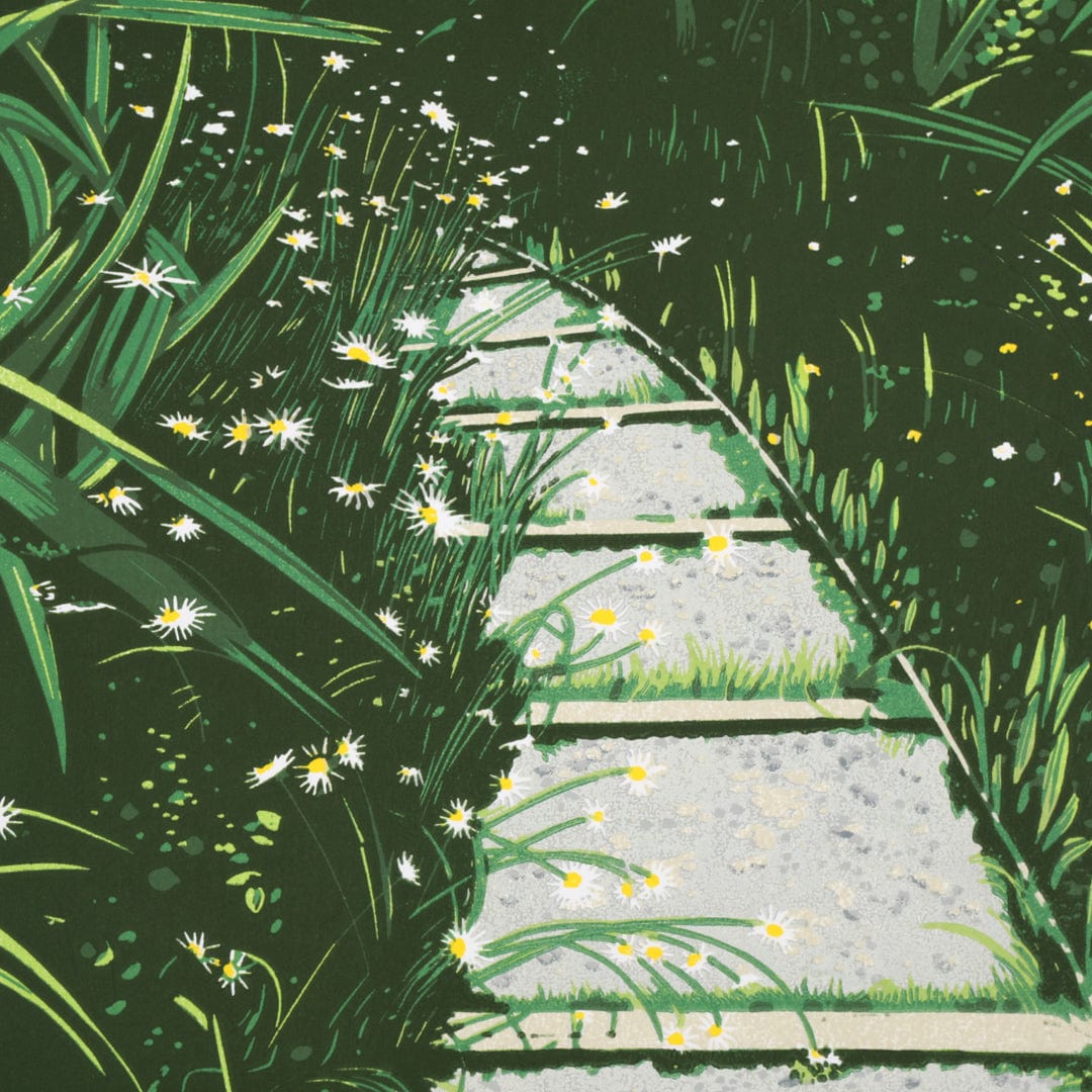The Path Unknown Linocut Reduction Print by Kate Steiner